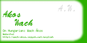akos wach business card